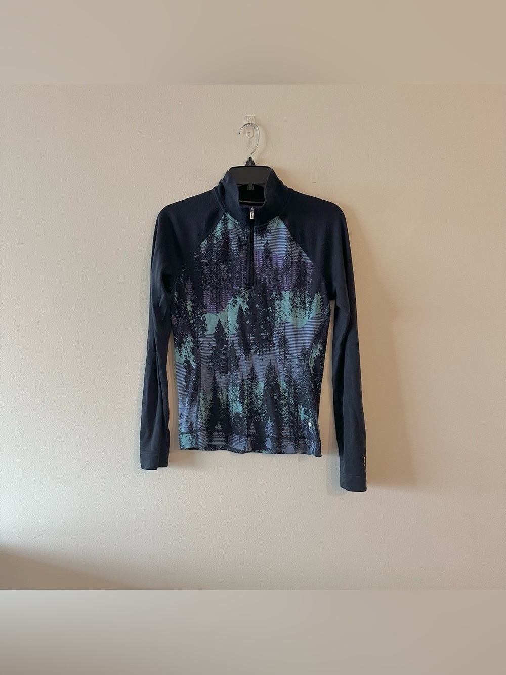 Smartwool Merino 250 Baselayer 1/4 Zip Forest Trees M Deep Navy Gorpcore

Materi